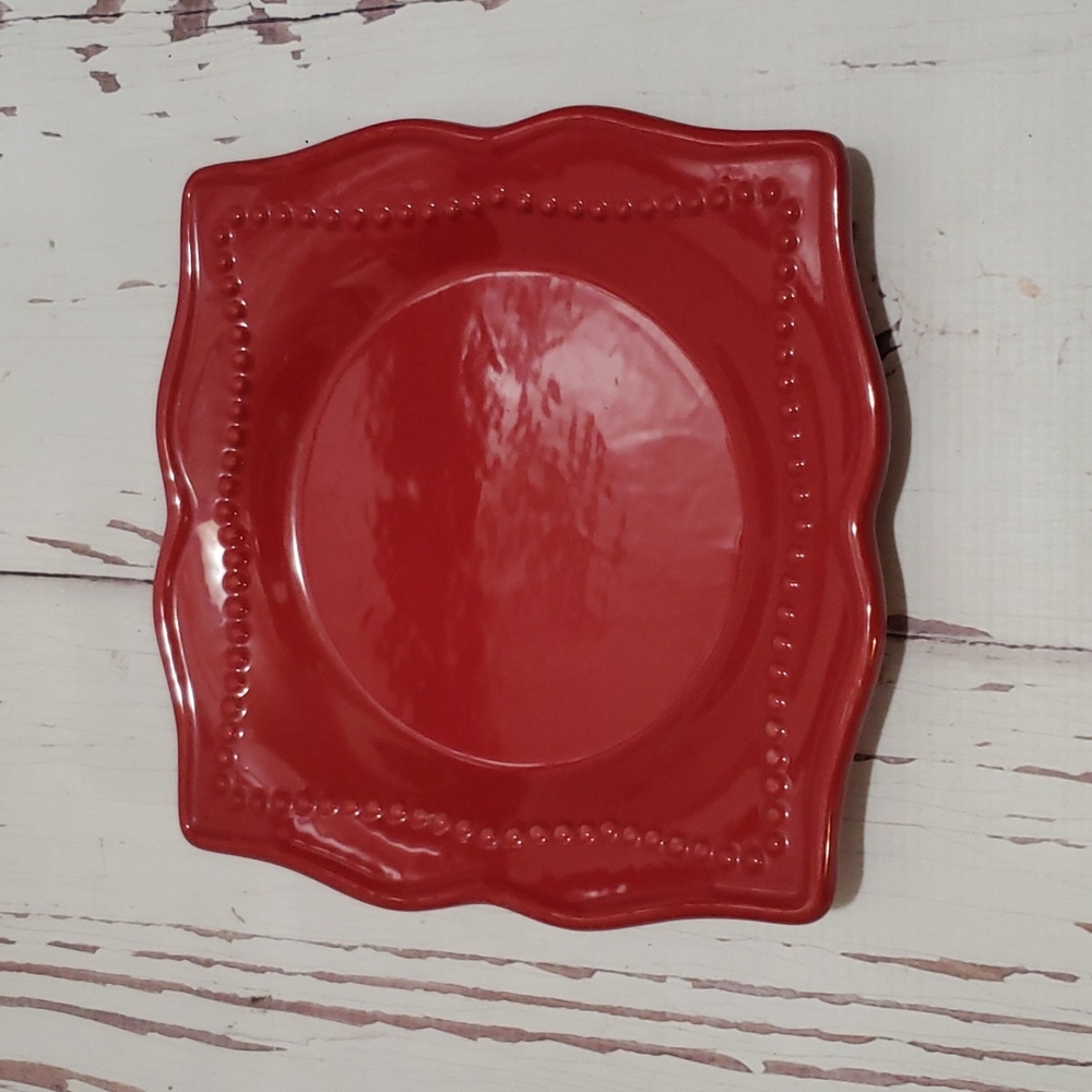 Princess House Pavillion red salad plate